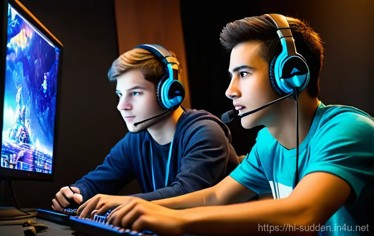 서든어택 클랜 가입 방법 - **Prompt: "A cheerful group of young adult friends, consisting of both male and female gamers, celeb... 서든어택 클랜 가입 방법 - **Prompt: "A cheerful group of young adult friends, consisting of both male and female gamers, celeb...